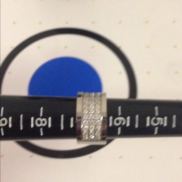 Ring Stainless steel color silver tone with cubic - Picture 4 of 7